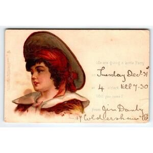 Frances Brundage Postcard Coming Men Studies Of Boys Red Scarf Child Tuck 1540